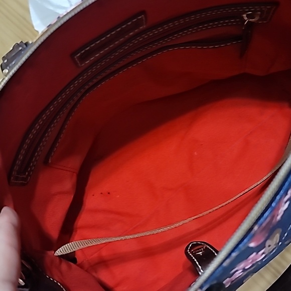 Dooney & Bourke Floral Satchel - Pink and Navy - Picture 8 of 13